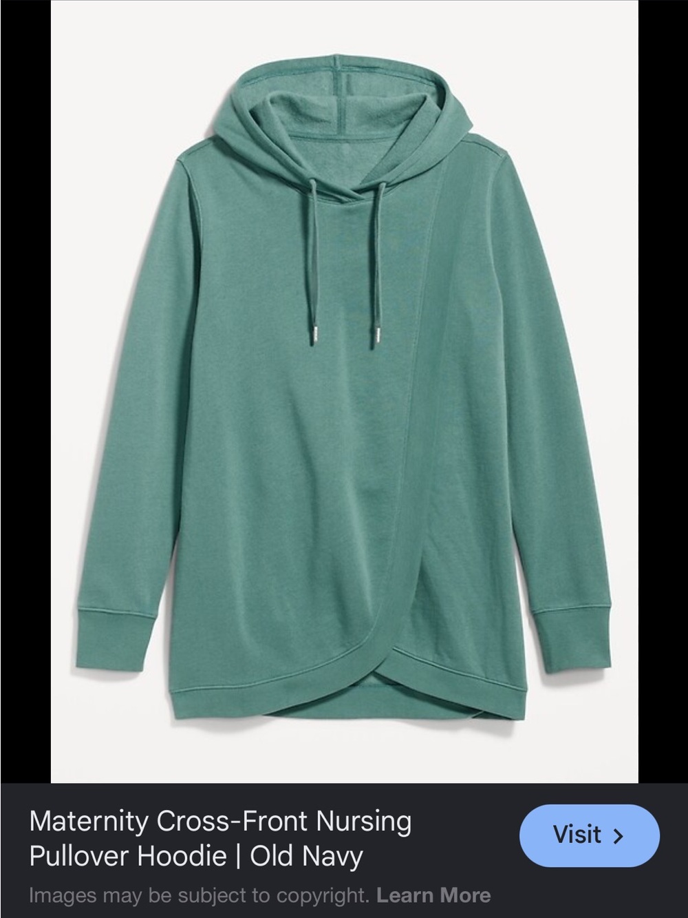 Old Navy Maternity Cross-Front Nursing Pullover Hoodie - Green